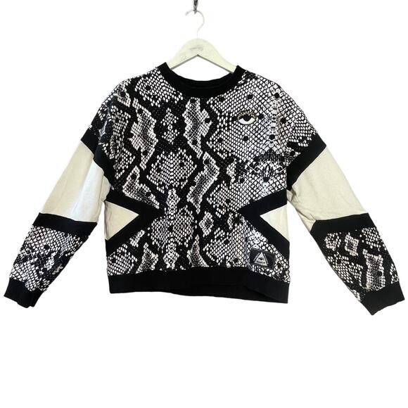 Reebok x Melody Ehsani Snakeskin Color Block Sweatshirt Size XL - Picture 1 of 6